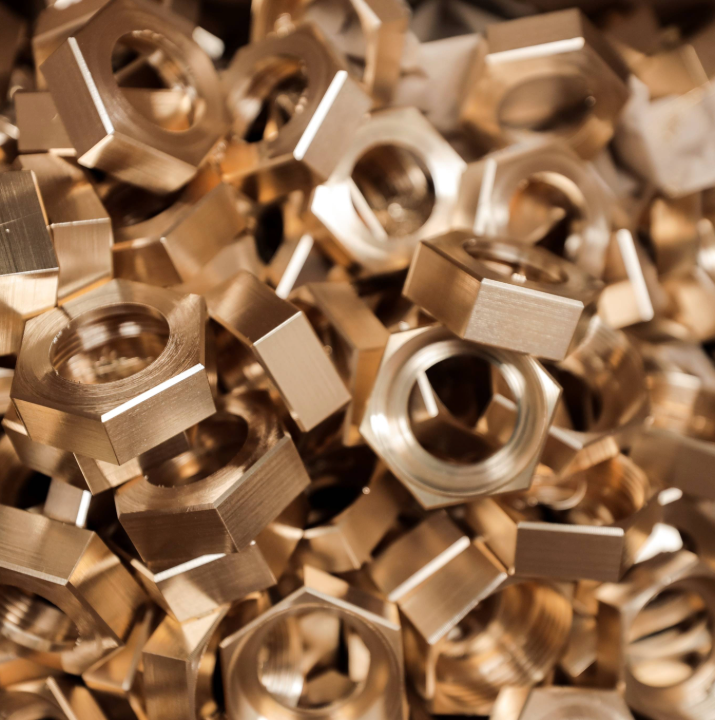 cnc machined brass nuts