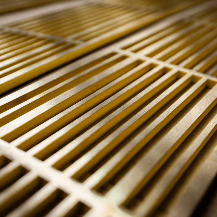 Example of laser cut brass